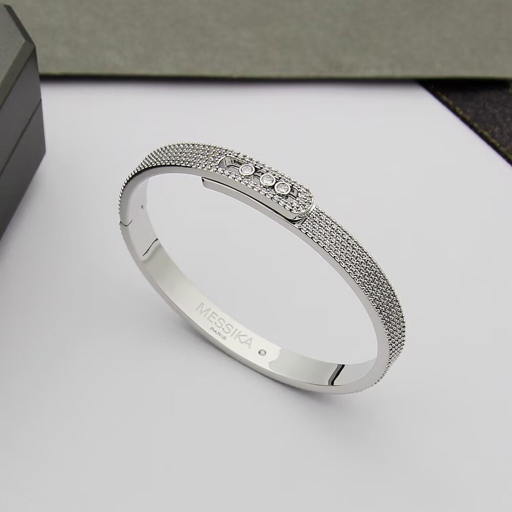 [OrnoraJewelry]Move Noa Full Pavé Diamond Bangle Bracelet
