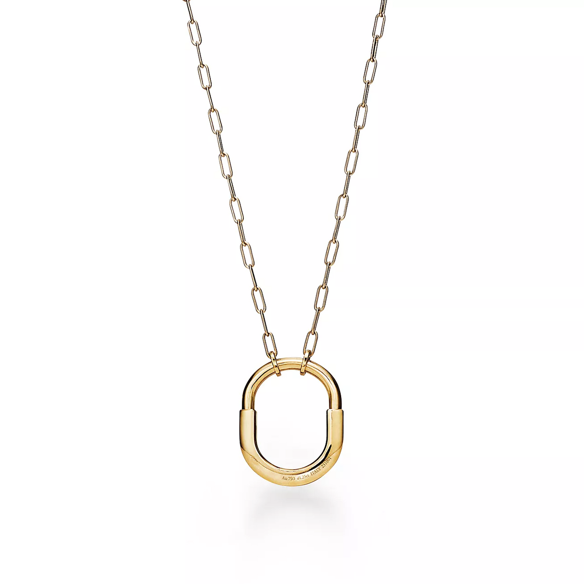 [Ornora Jewelry]LOCK NECKLACE MEDIUM PENDANT GOLD PAVED DIAMONDS