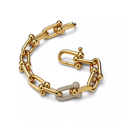 [Ornora Jewelry]HARDWEAR LARGE LINK GOLD DIAMOND BRACELET