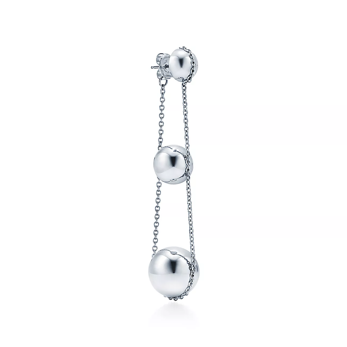 [Ornora Jewelry]TRIPLE DROP SILVER EARRINGS