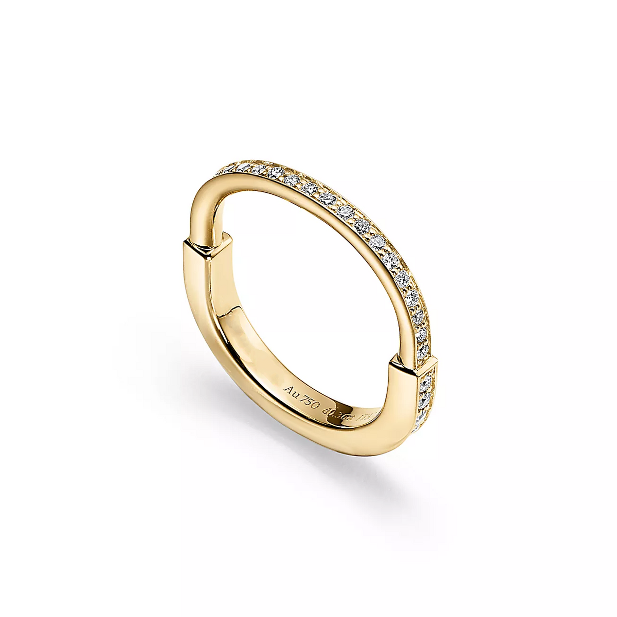 [Ornora Jewelry]LOCK RING GOLD DIAMOND PAVED
