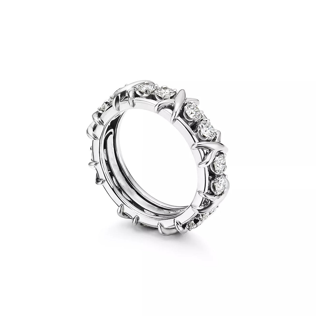 [Ornora Jewelry]SIXTEEN STONE SILVER RING