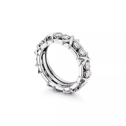 [Ornora Jewelry]SIXTEEN STONE SILVER RING