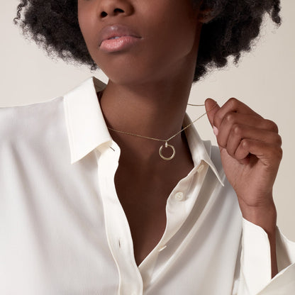 [OrnoraJewelry]JUSTE NECKLACE HALF DIAMOND