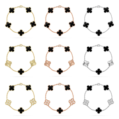 [OrnoraJewelry] CLOVER 5 MOTIF ONYXS BRACELET COLLECTION