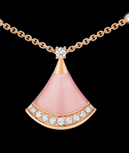 [OrnoraJewelry]Cherry Blossom Pink Fan Necklace