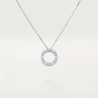 [OrnoraJewelry]LOVE NECKLACE 16MM  FULL DIAMOND