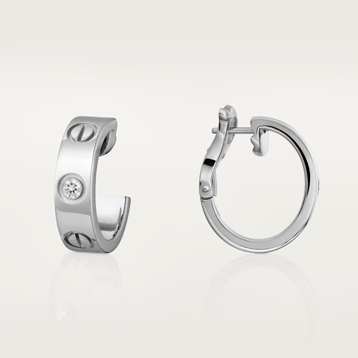 [OrnoraJewelry]LOVE EARRINGS 5.7MM 2 DIAMONDS