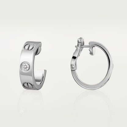 [OrnoraJewelry]LOVE EARRINGS 5.7MM 2 DIAMONDS