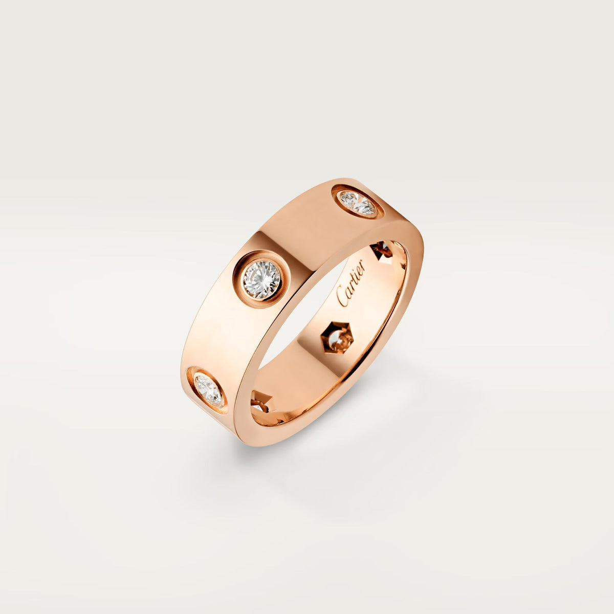 [OrnoraJewelry]LOVE 5.5MM 6 DIAMOND RING