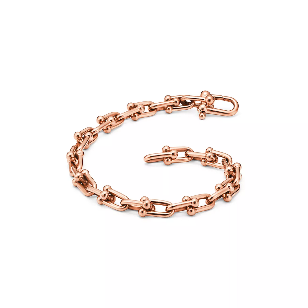[Ornora Jewelry]HARDWEAR SMALL LINK 26 MOTIF PINK GOLD BRACELET