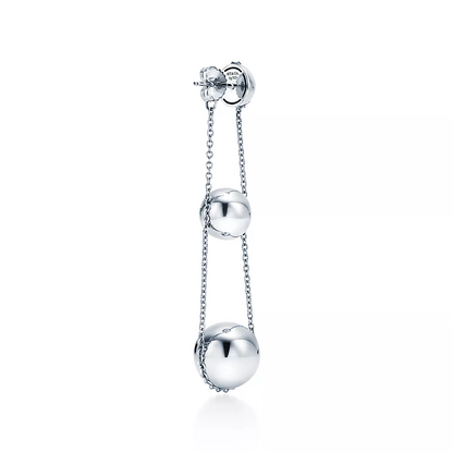 [Ornora Jewelry]TRIPLE DROP SILVER EARRINGS