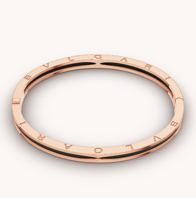 [OrnoraJewelry]ZERO 1 PINK GOLD WITH BLACK CERAMIC BRACELET