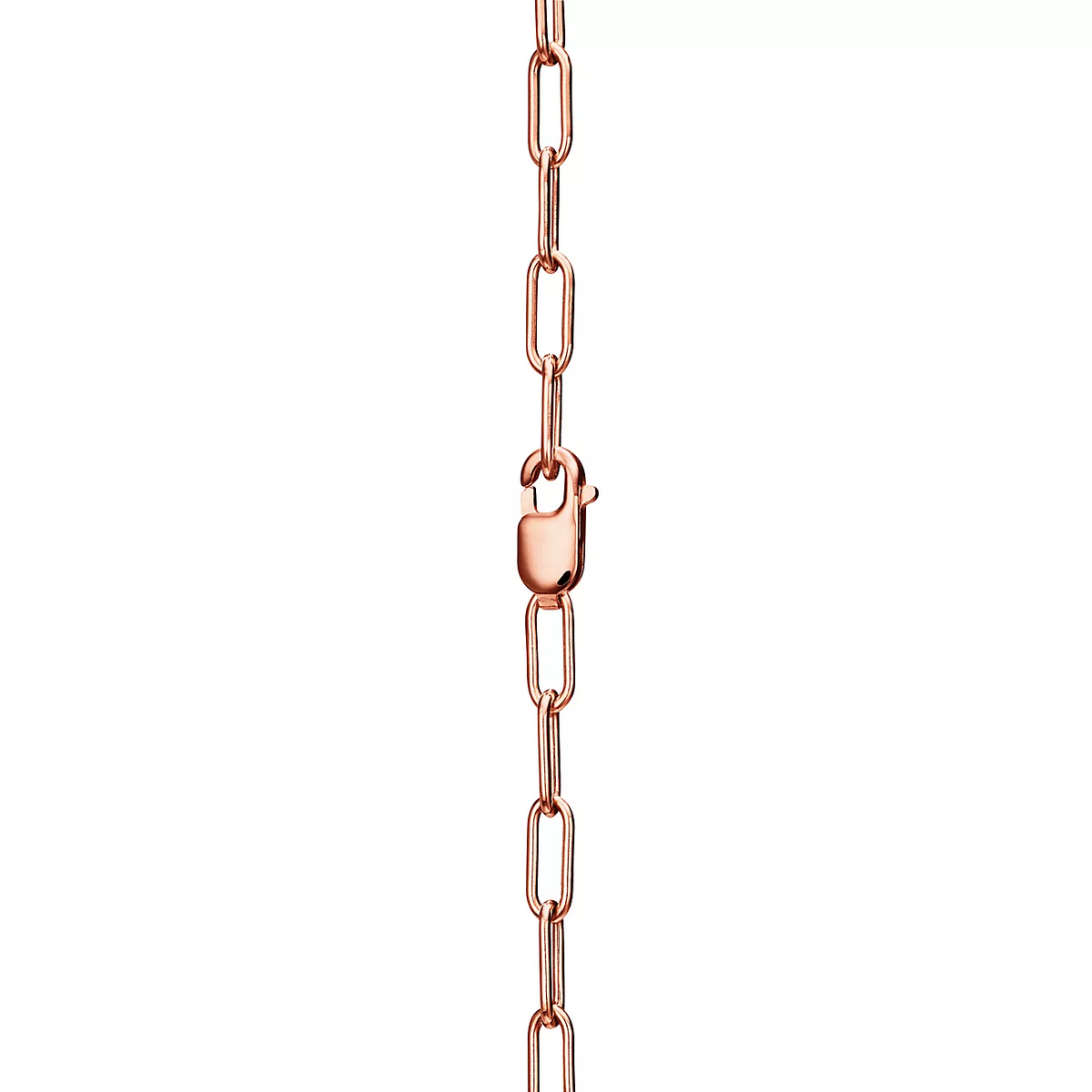 [Ornora Jewelry]LOCK NECKLACE MEDIUM PENDANT PINK GOLD PAVED DIAMONDS