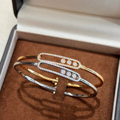 [OrnoraJewelry]Move Pavé Diamond Bangle Bracelet M