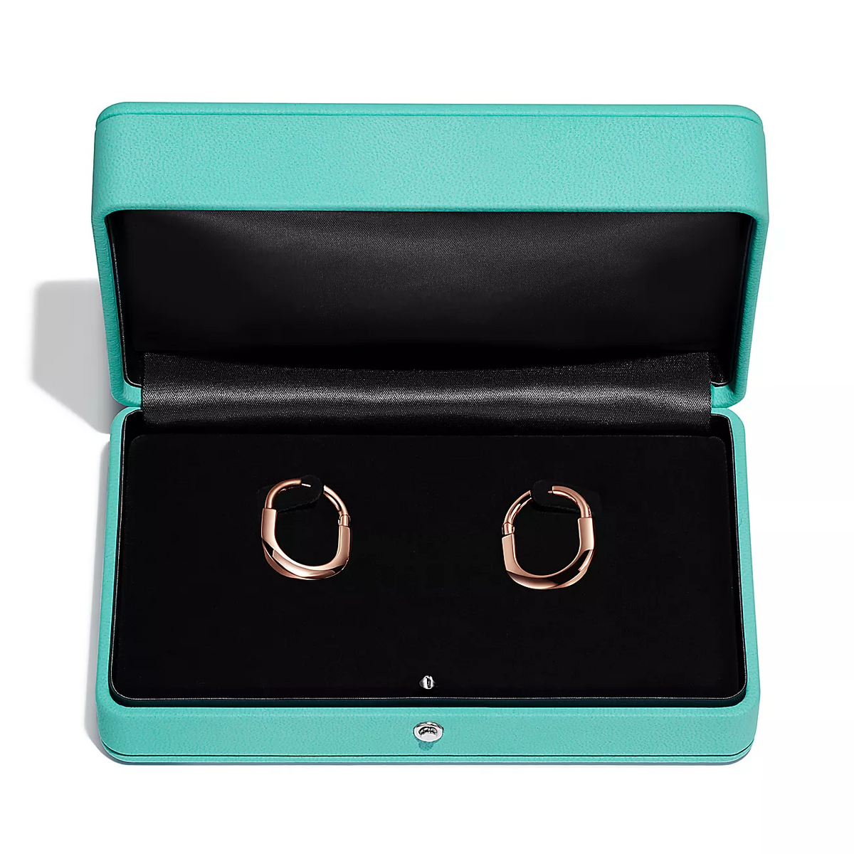[Ornora Jewelry]LOCK MEDIUM PINK DIAMOND PINK GOLD EARRINGS