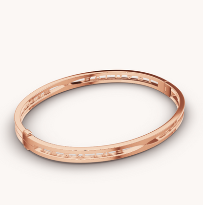 [OrnoraJewelry]ZERO 1 SPIRAL LOGO PINK GOLD BRACELET