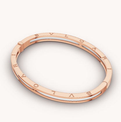[OrnoraJewelry]ZERO 1 PINK GOLD WITH WHITE CERAMIC BRACELET