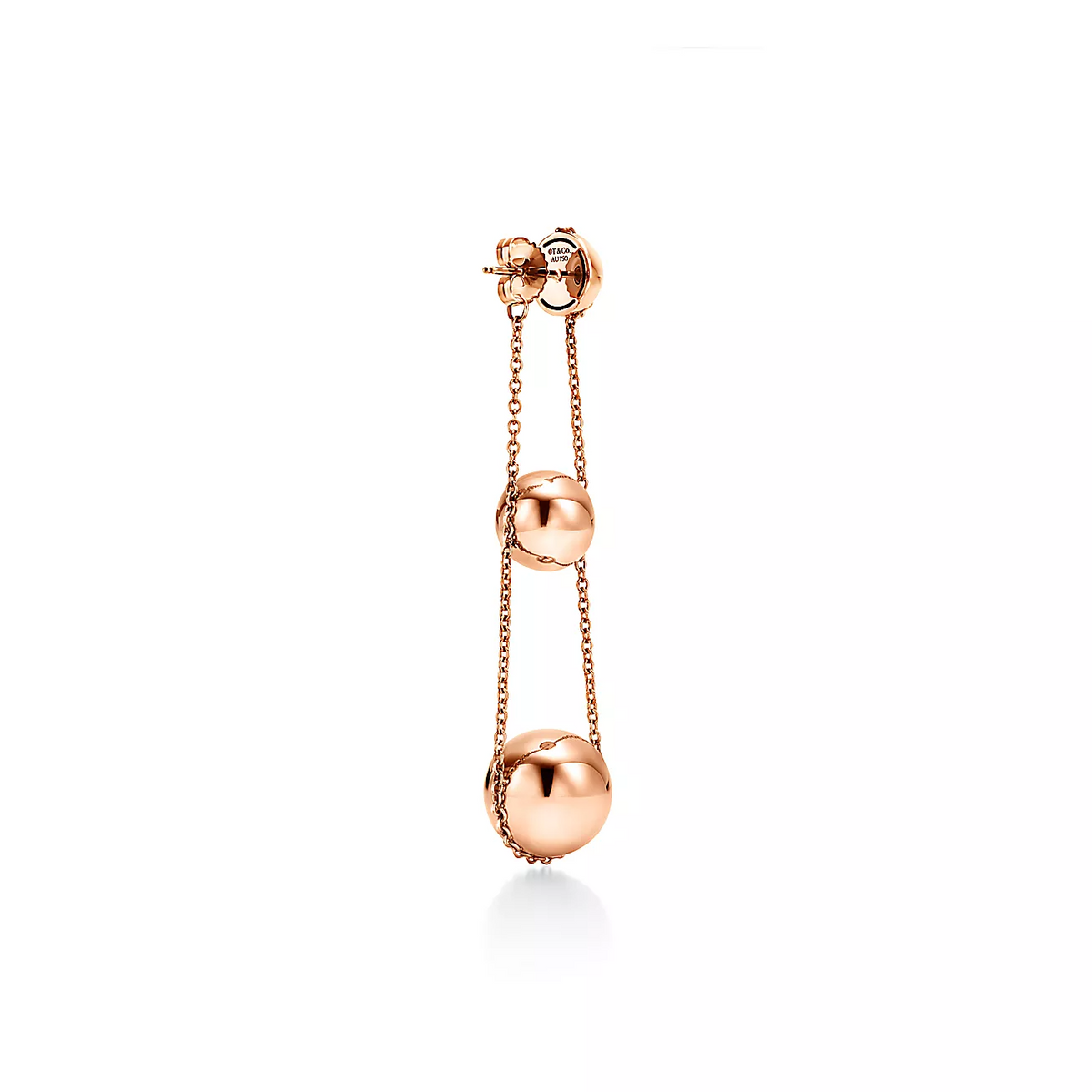[Ornora Jewelry]TRIPLE DROP PINK GOLD EARRINGS
