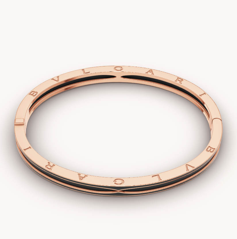 [OrnoraJewelry]ZERO 1 PINK GOLD WITH MATTE BLACK CERAMIC BRACELET