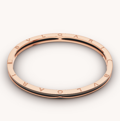 [OrnoraJewelry]ZERO 1 PINK GOLD WITH MATTE BLACK CERAMIC BRACELET