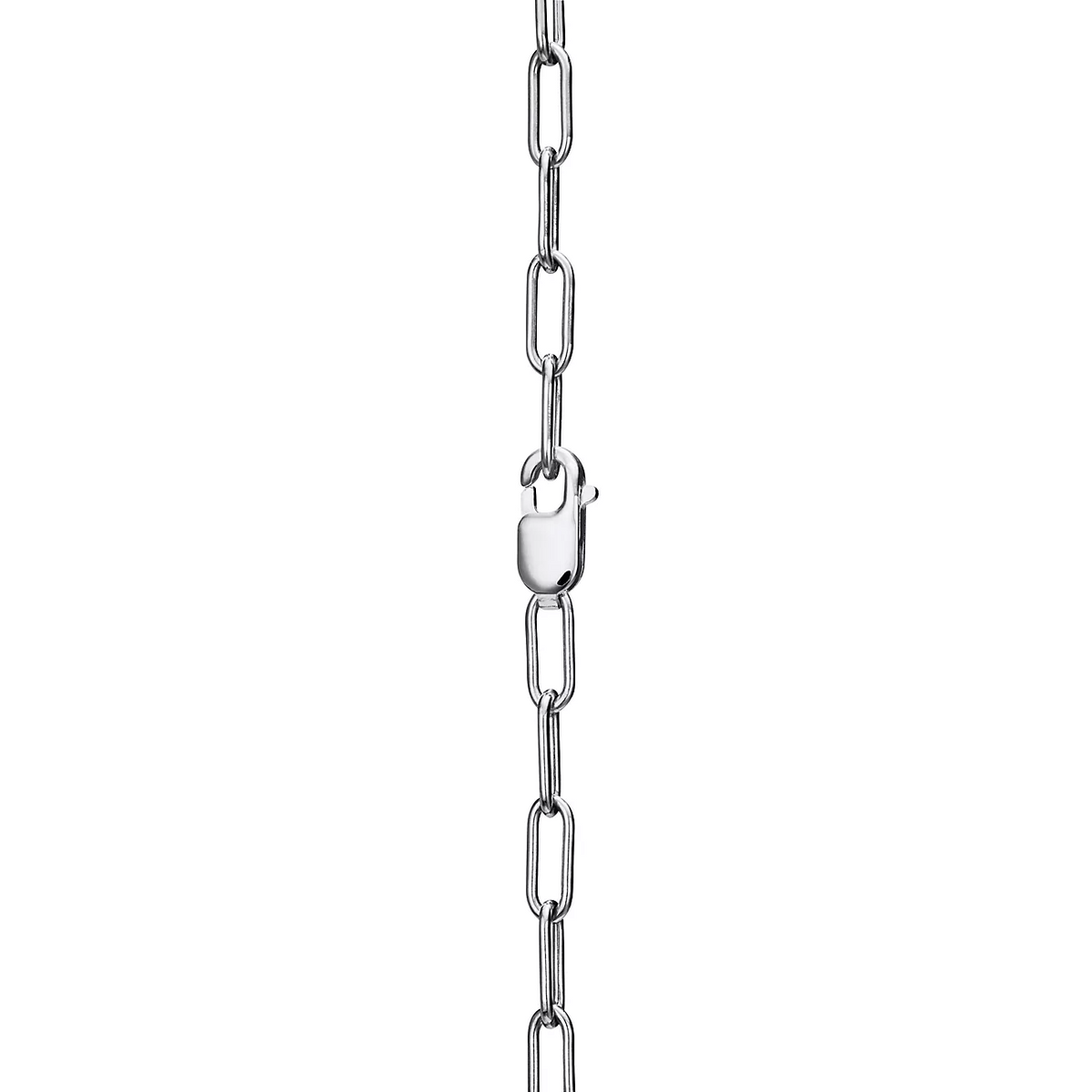 [Ornora Jewelry]LOCK NECKLACE MEDIUM PENDANT SILVER PAVED DIAMONDS