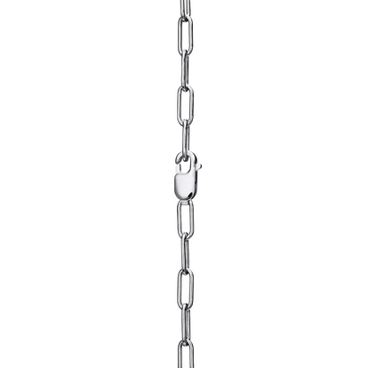 [Ornora Jewelry]LOCK NECKLACE MEDIUM PENDANT SILVER PAVED DIAMONDS