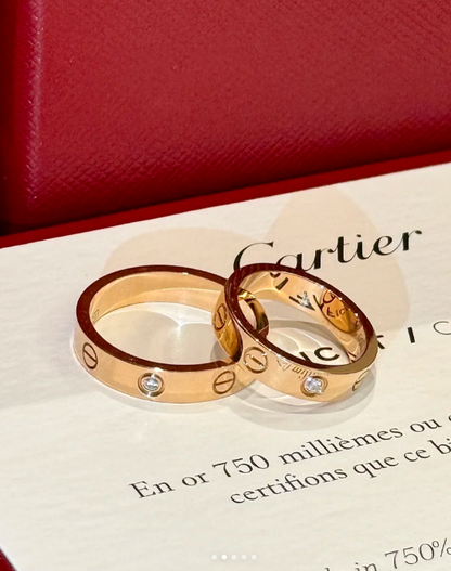 [OrnoraJewelry]LOVE RING 4MM 1 DIAMOND