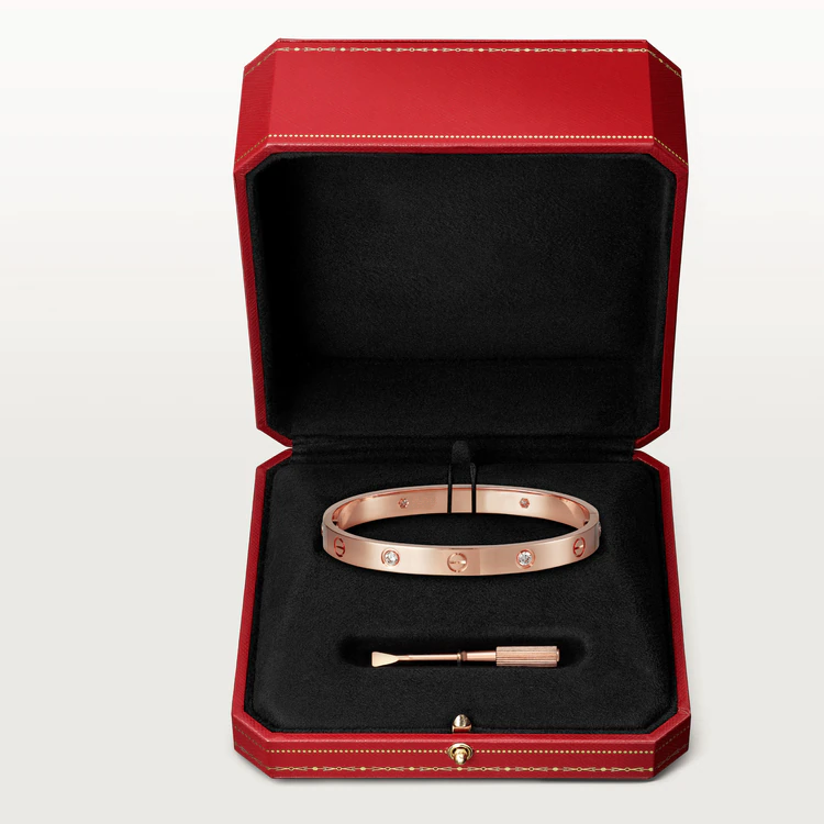 [OrnoraJewelry]LOVE BRACELET 6.1MM 4 DIAMONDS