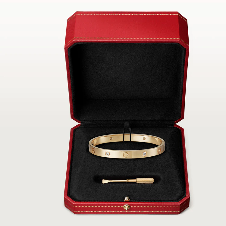[OrnoraJewelry]LOVE BRACELET 6.1MM 4 DIAMONDS