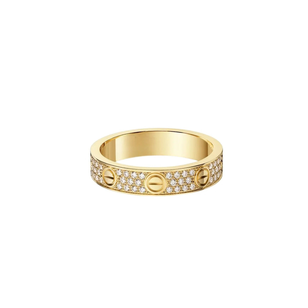 [OrnoraJewelry]LOVE RING 4.0MM DIAMOND PAVED