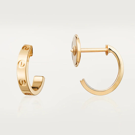 [OrnoraJewelry]LOVE EARRINGS 2.65MM PINK GOLD