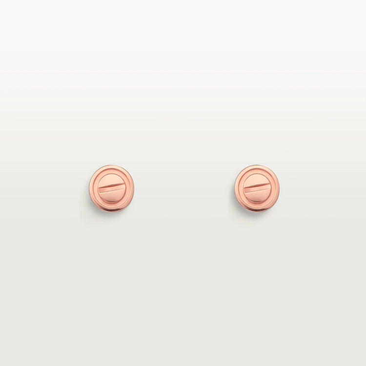 [OrnoraJewelry]LOVE EARRINGS PINK GOLD 10MM