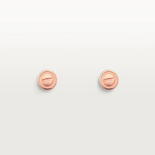 [OrnoraJewelry]LOVE EARRINGS PINK GOLD 10MM