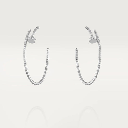 [OrnoraJewelry]JUSTE EARRINGS FULL DIAMONDS 1.8MM