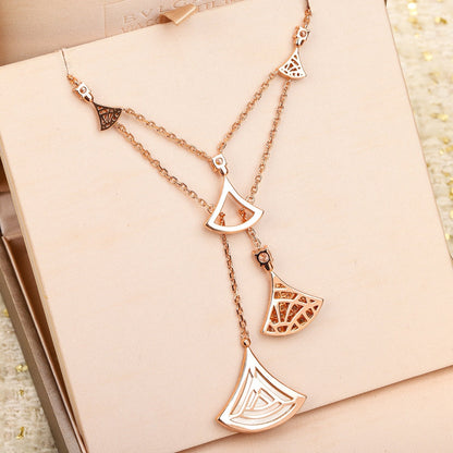 [OrnoraJewelry]BVLGARI Divas’ Dream Multi-Fan Tassel Necklace