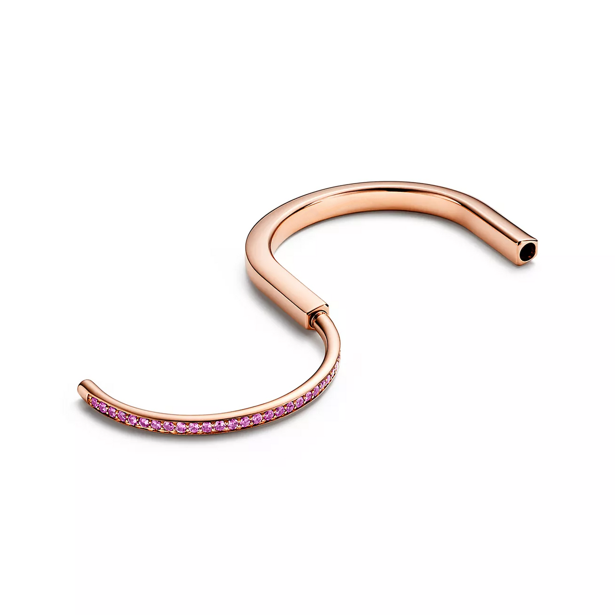 [Ornora Jewelry]LOCK BRACELET ROSE DIAMOND PINK GOLD