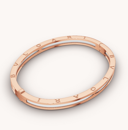 [OrnoraJewelry]ZERO 1 PINK GOLD WITH WHITE CERAMIC BRACELET