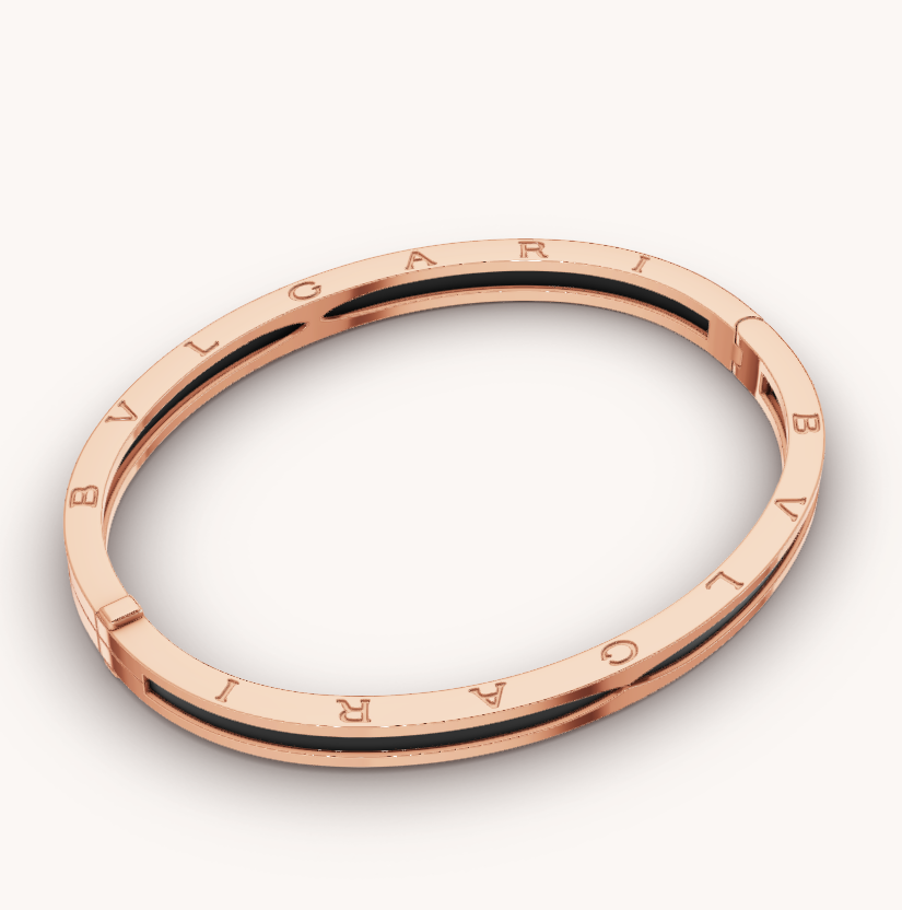 [OrnoraJewelry]ZERO 1 PINK GOLD WITH BLACK CERAMIC BRACELET