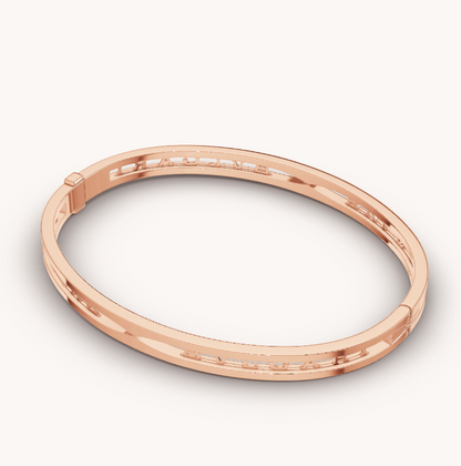 [OrnoraJewelry]ZERO 1 SPIRAL LOGO PINK GOLD BRACELET