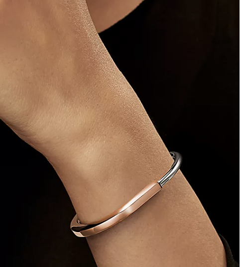[Ornora Jewelry]LOCK BRACELET ROSE AND WHITE GOLD