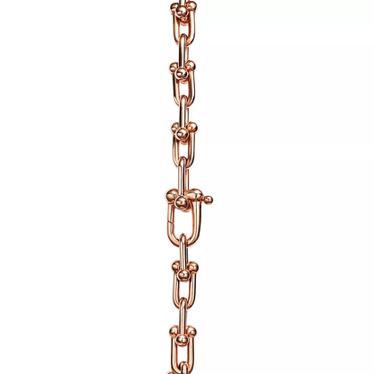 [Ornora Jewelry]HARDWEAR SMALL LINK 26 MOTIF PINK GOLD BRACELET