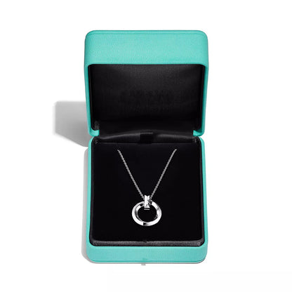 [Ornora Jewelry]T CIRCLE PENDENT SILVER NECKLACE