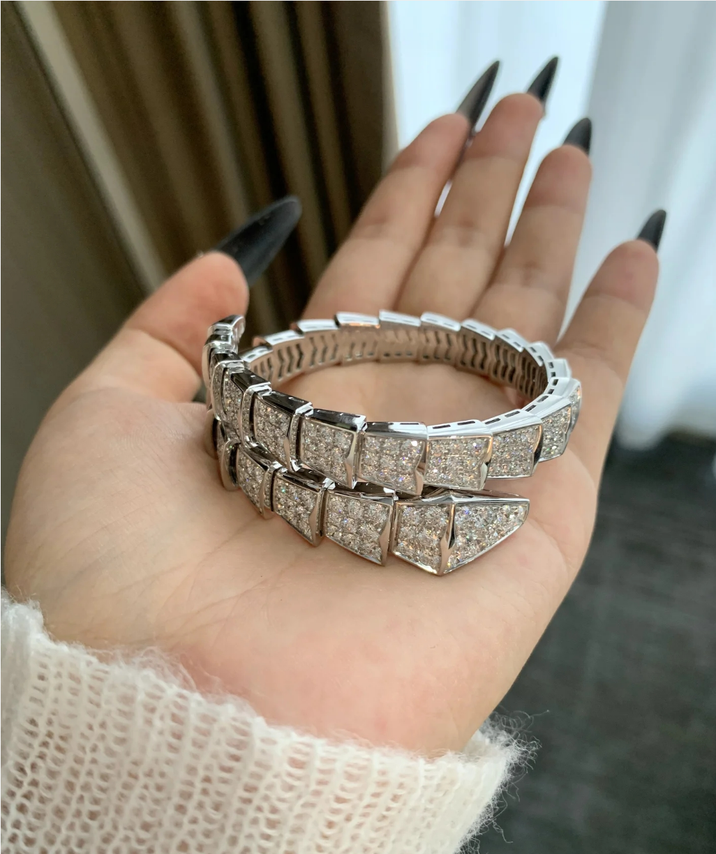 [OrnoraJewelry]SERPENTI BRACELET 8MM PINK GOLD DIAMOND