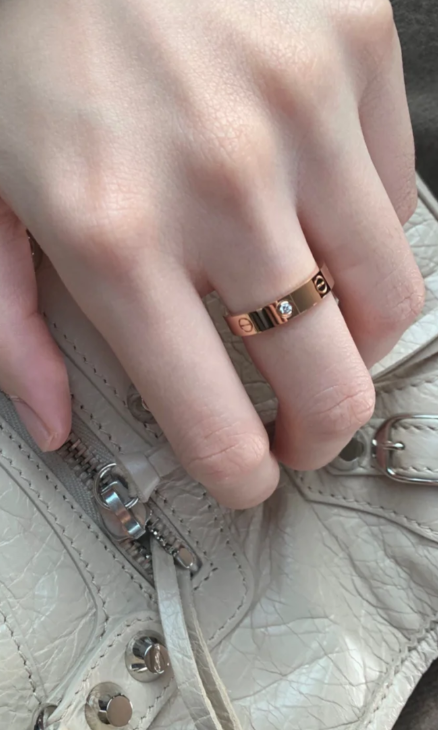 [OrnoraJewelry]LOVE RING 4MM 1 DIAMOND