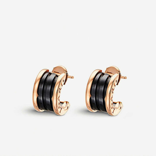[OrnoraJewelry]ZERO 1 PINK GOLD CERAMIC EARRINGS