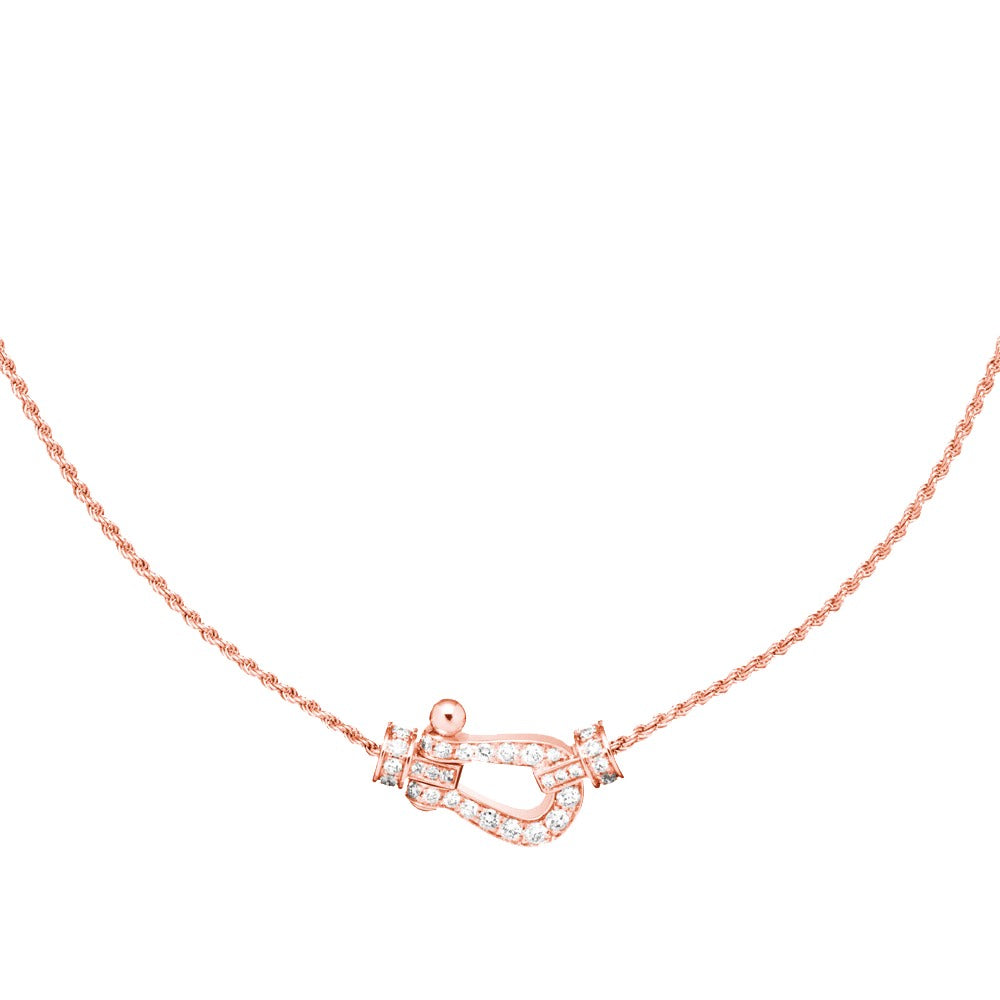 [OrnoraJewelry]FORCE 10 PINK GOLD DIAMOND NECKLACE