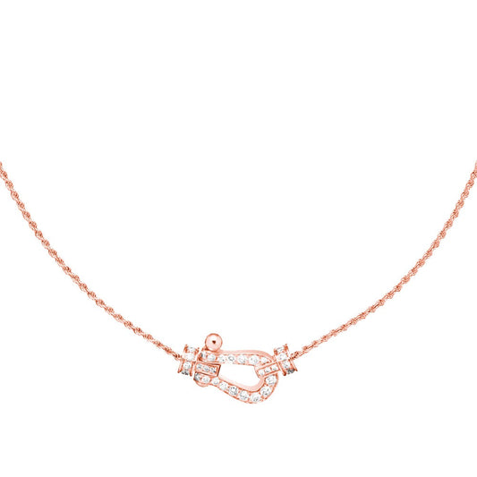 [OrnoraJewelry]FORCE 10 PINK GOLD DIAMOND NECKLACE