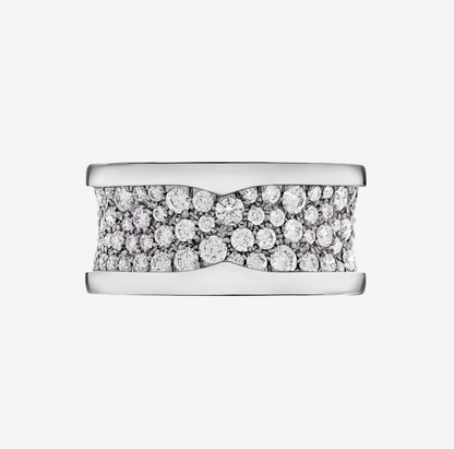[OrnoraJewelry]ZERO 1 WITH PAVED DIAMONDS ON THE SPIRAL RING