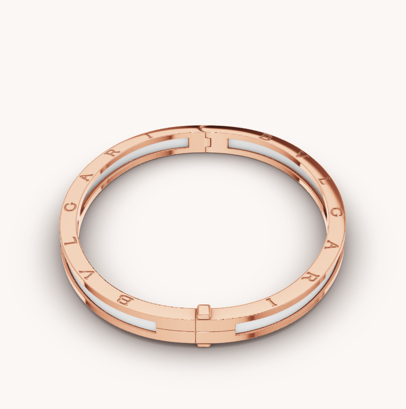 [OrnoraJewelry]ZERO 1 PINK GOLD WITH WHITE CERAMIC BRACELET